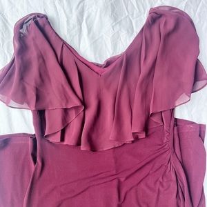 💛Connected Apparel Formal Maxi Dress - Wine Red - Beautiful Top - Worn Once